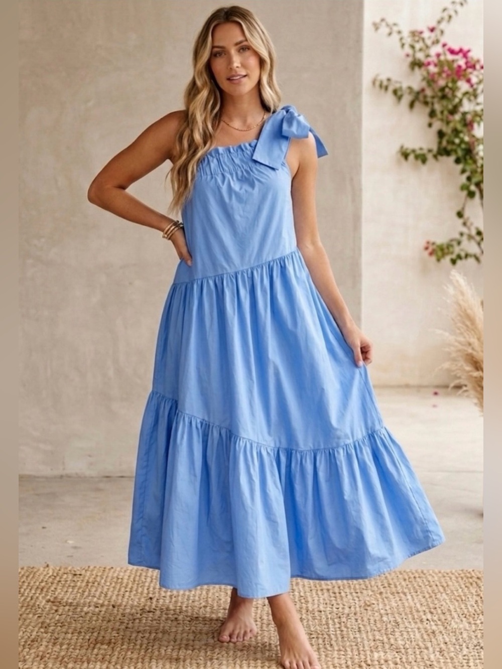 NWT Worth Collective Jordan Dress in Carolina Blue Bump Friendly Size Small
